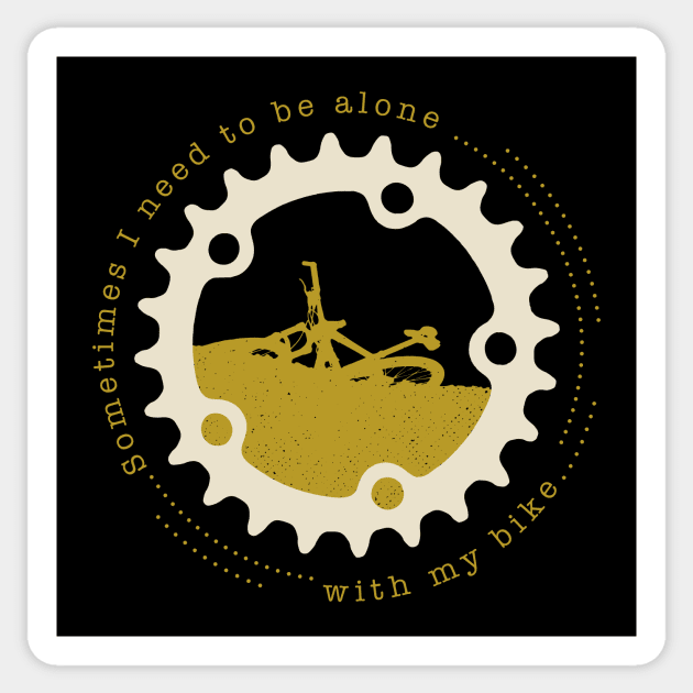 Alone With My Bike 2 - Bicycle Love Sticker by NeddyBetty